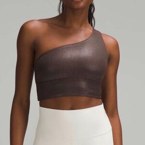 lululemon athletica One-Shoulder Brown Sports Bra